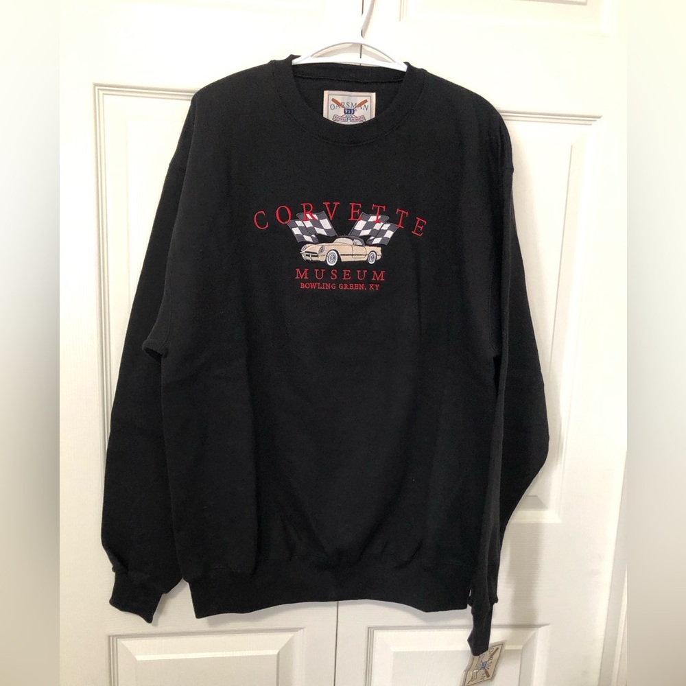 Corvette Museum Black Crewneck Sweatshirt - Women's Crewneck